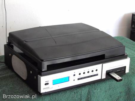 Gramofon igła radio USB mp-3 REC AUX wzmacniacz głośniki.  DOSTAWA