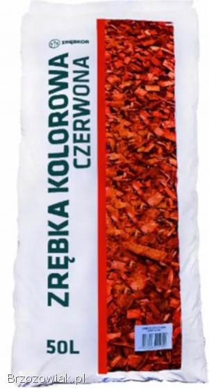 SOSNOWA CZERWONA ZRĘBKA KOLOROWA NATURALNA EKOLOGICZNA 50L