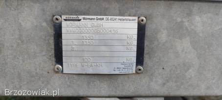 Przyczepka samochodowa,  ciężarowa 1350kg,  hamulec najazdowy,  belka z amortyzator